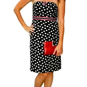Strapless Anthropologie Polka Dot Maeve Dress